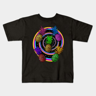 Psychedelic Pineapples Kids T-Shirt